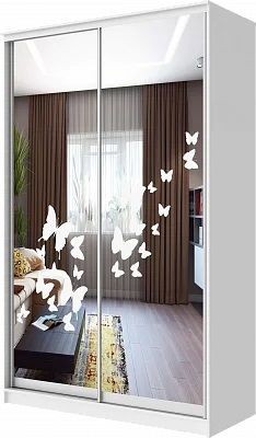 Шкаф-купе ХИТ 24-4-15-66 БАБОЧКИ в Асбесте - asbest.mebel24.online | фото