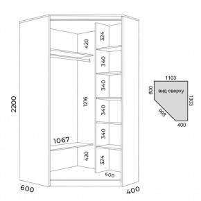 Шкаф-купе ХИТ-У-R-22-64-77 в Асбесте - asbest.mebel24.online | фото 3