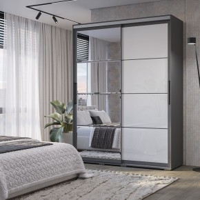 Шкаф-купе Крафт-6 1.6 м ШКК-06 (графит) в Асбесте - asbest.mebel24.online | фото 1