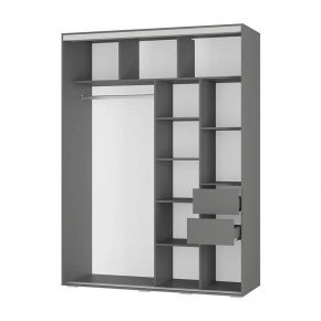 Шкаф-купе Крафт-6 1.6 м ШКК-06 (графит) в Асбесте - asbest.mebel24.online | фото 2