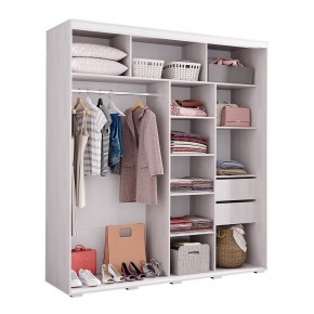 Шкаф-купе Крафт-6 1.6 м ШКК-06 (ясень белый) в Асбесте - asbest.mebel24.online | фото 2