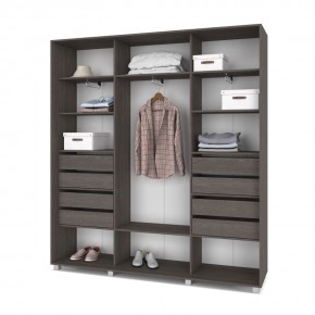 МАРТИН Шкаф-купе Анкор темный (2400*450) М441 в Асбесте - asbest.mebel24.online | фото 4
