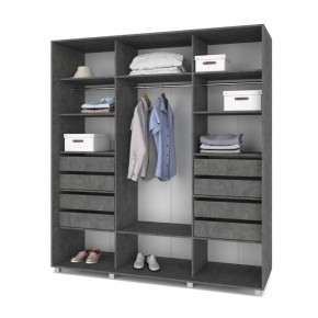 МАРТИН Шкаф-купе Камень темный (2400*600) М641 в Асбесте - asbest.mebel24.online | фото 4