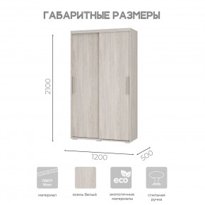 Шкаф-купе ШКК-11 (ясень белый) в Асбесте - asbest.mebel24.online | фото 7