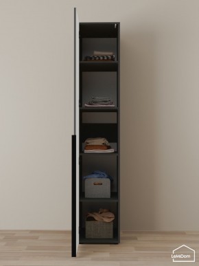 Шкаф Linnea MHR-1-2 2050х400х510 (Графит-М 11.1.25) в Асбесте - asbest.mebel24.online | фото 4