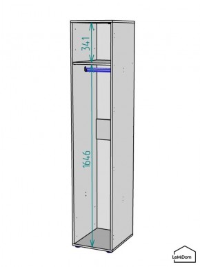 Шкаф Linnea MHR-1 2050х400х510 (Белый-М 11.1.2) в Асбесте - asbest.mebel24.online | фото 3