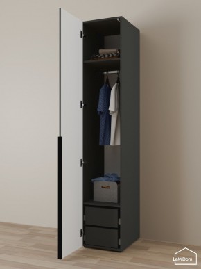 Шкаф Linnea MHR-1-3 2050х400х510 (Графит-М 11.1.25) в Асбесте - asbest.mebel24.online | фото 5