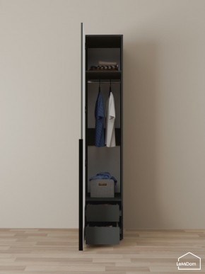 Шкаф Linnea MHR-1-3 2050х400х510 (Графит-М 11.1.25) в Асбесте - asbest.mebel24.online | фото 6