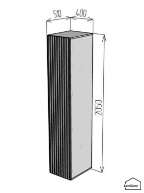 Шкаф Linnea MHR-1-4 2050х400х510 (ДВ-М 11.1.25) в Асбесте - asbest.mebel24.online | фото 2