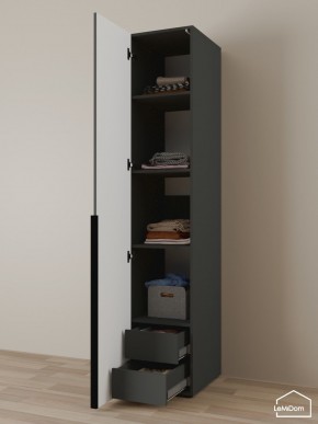 Шкаф Linnea MHR-1-4 2050х400х510 (Графит-М 11.1.25) в Асбесте - asbest.mebel24.online | фото 6