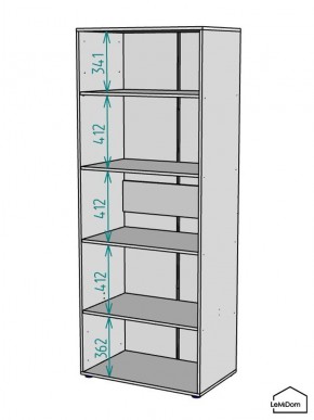 Шкаф Linnea MHR-2-2 2050х800х510 (Графит-М 11.1.25) в Асбесте - asbest.mebel24.online | фото 3