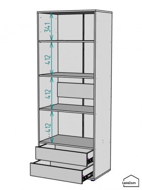 Шкаф Linnea MHR-2-4 2050х800х510 (Белый-М 11.1.2) в Асбесте - asbest.mebel24.online | фото 3