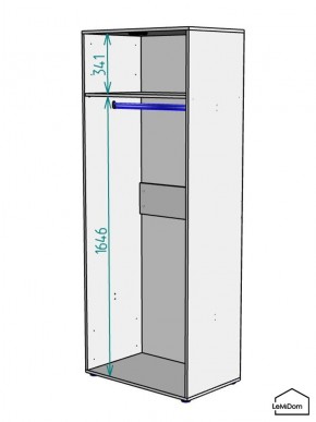 Шкаф Linnea MHR-2PO 2050х800х510 (Белый-М 11.1.1) в Асбесте - asbest.mebel24.online | фото 3