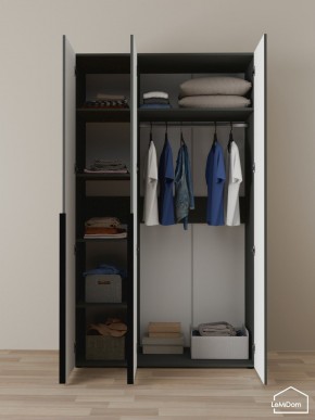 Шкаф Linnea MHR-3-1 2050х1200х510 (Графит-М 11.1.25) в Асбесте - asbest.mebel24.online | фото 4