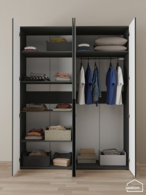 Шкаф Linnea MHR-4-1 2050х1600х510 (Графит-М 11.1.25) в Асбесте - asbest.mebel24.online | фото 4