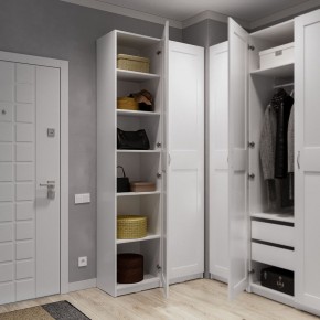 Шкаф МАКС однодверный узкий, цвет белый в Асбесте - asbest.mebel24.online | фото 4
