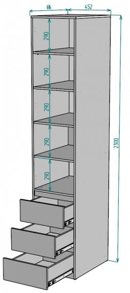 Шкаф Мальта H161 в Асбесте - asbest.mebel24.online | фото 2