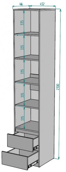 Шкаф Мальта H166 в Асбесте - asbest.mebel24.online | фото 2