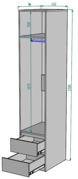 Шкаф Мальта H167 в Асбесте - asbest.mebel24.online | фото 2