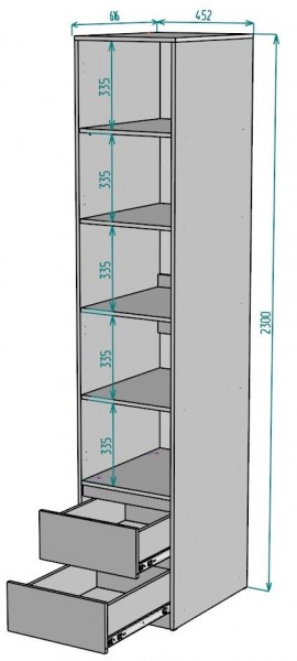 Шкаф Мальта H168 в Асбесте - asbest.mebel24.online | фото 2