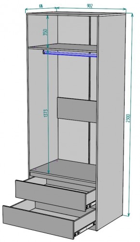 Шкаф Мальта H186 в Асбесте - asbest.mebel24.online | фото 2