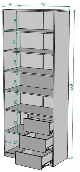 Шкаф Мальта H190 в Асбесте - asbest.mebel24.online | фото 2