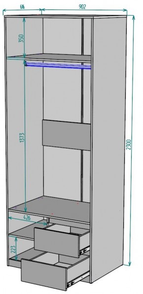 Шкаф Мальта H200 в Асбесте - asbest.mebel24.online | фото 2