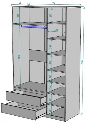 Шкаф Мальта H217 в Асбесте - asbest.mebel24.online | фото 2