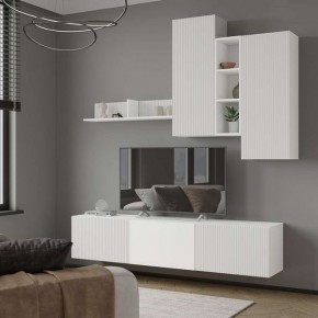 Шкаф навесной Сириния белый/МДФ белый снег в Асбесте - asbest.mebel24.online | фото 3