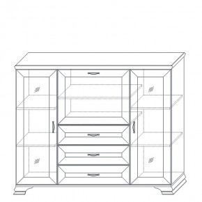 Шкаф низкий (2 стеклодвери) Сиена в Асбесте - asbest.mebel24.online | фото 4