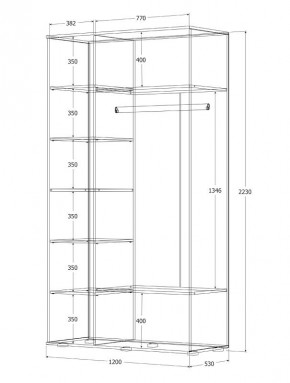 Шкаф Норден 1200 (Дуб Крафт золотой) в Асбесте - asbest.mebel24.online | фото 3