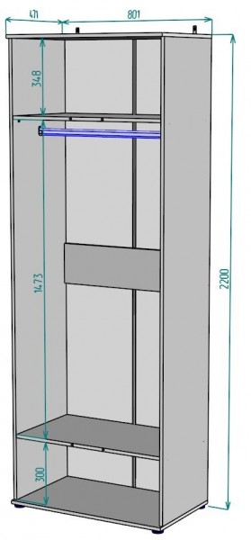 Шкаф Ольга H58 в Асбесте - asbest.mebel24.online | фото 2