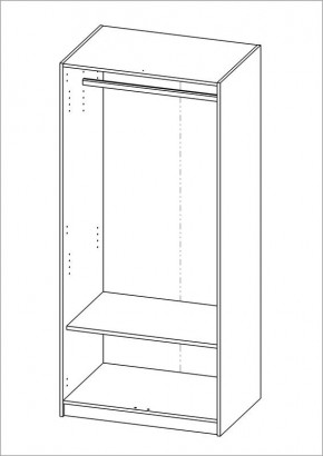 Шкаф ОРИОН двухдверный, цвет Дуб Венге в Асбесте - asbest.mebel24.online | фото 2