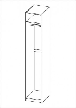 Шкаф ПЕГАС однодверный, цвет Дуб Венге в Асбесте - asbest.mebel24.online | фото 3