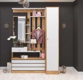 Шкаф-пенал Ямайка ЯПП-1 Дуб крафт золотой/Белый в Асбесте - asbest.mebel24.online | фото 3
