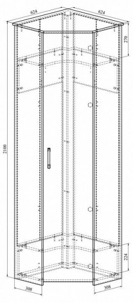 Шкаф платяной Агата АТ-8 в Асбесте - asbest.mebel24.online | фото 4