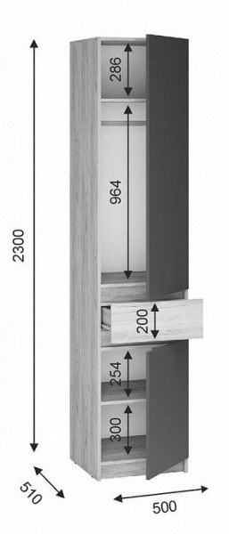 Шкаф платяной Молд в Асбесте - asbest.mebel24.online | фото 2