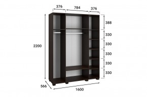 Шкаф платяной Монблан МБ-25К в Асбесте - asbest.mebel24.online | фото 3