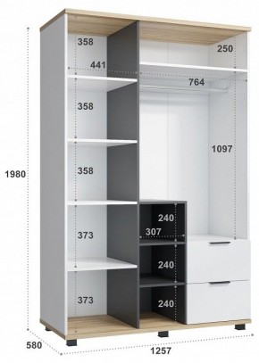 Шкаф платяной СкайЛайт СЛ-03К в Асбесте - asbest.mebel24.online | фото 5