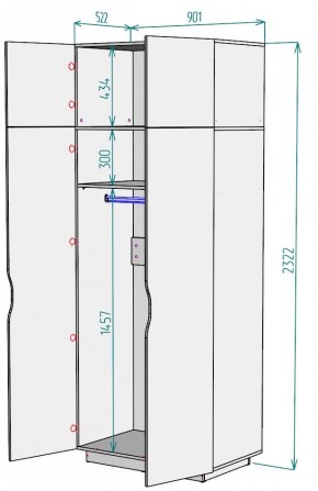 Шкаф "Аврора (H36)" в Асбесте - asbest.mebel24.online | фото 2