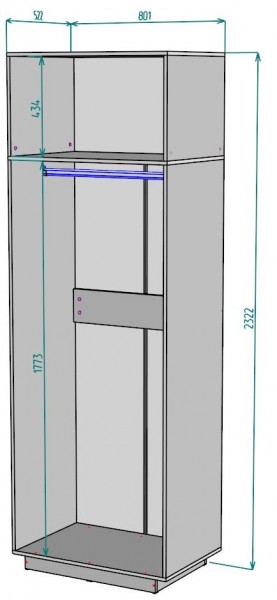 Шкаф "Аврора (H37)" в Асбесте - asbest.mebel24.online | фото 2