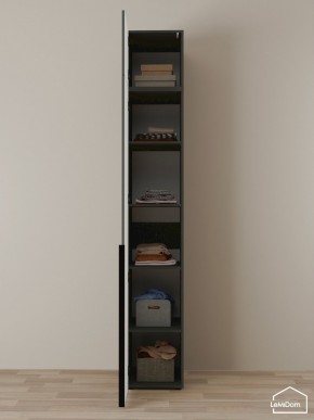 Шкаф с антресолью Linnea MHR-1A-2 2450х400х510 (Графит-М 11.1.25) в Асбесте - asbest.mebel24.online | фото 4