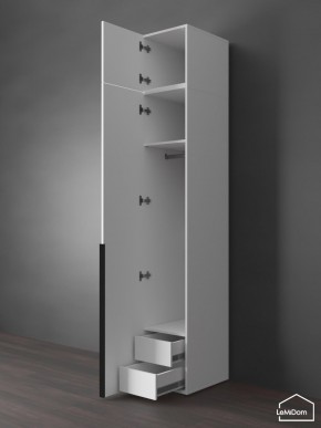Шкаф с антресолью Linnea MHR-1A-3 2450х400х510 (Белый-М 11.1.2) в Асбесте - asbest.mebel24.online | фото 6