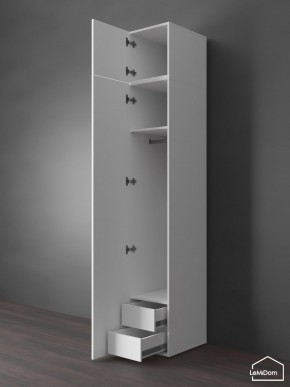 Шкаф с антресолью Linnea MHR-1POA-3 2450х400х510 (Белый-М 11.1.2) в Асбесте - asbest.mebel24.online | фото 6