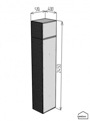Шкаф с антресолью Linnea MHR-1POA-4 2450х400х510 (Белый-М 11.1.2) в Асбесте - asbest.mebel24.online | фото 2