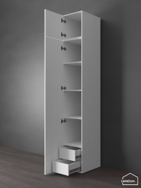 Шкаф с антресолью Linnea MHR-1POA-4 2450х400х510 (Белый-М 11.1.2) в Асбесте - asbest.mebel24.online | фото 5