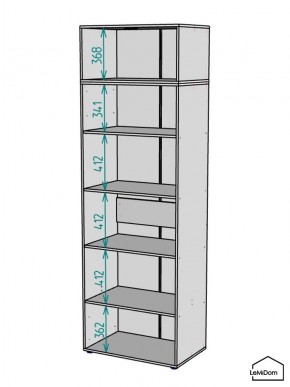 Шкаф с антресолью Linnea MHR-2A-2 2450х800х510 (Белый-М 11.1.2) в Асбесте - asbest.mebel24.online | фото 3