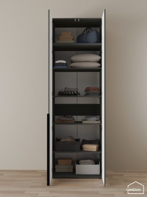 Шкаф с антресолью Linnea MHR-2A-2 2450х800х510 (Графит-М 11.1.25) в Асбесте - asbest.mebel24.online | фото 4