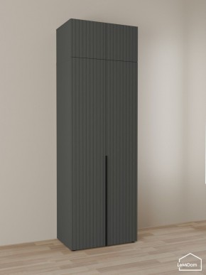Шкаф с антресолью Linnea MHR-2A-3 2450х800х510 (Графит-М 11.1.25) в Асбесте - asbest.mebel24.online | фото 1
