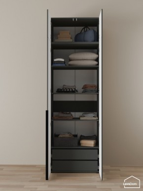 Шкаф с антресолью Linnea MHR-2A-3 2450х800х510 (Графит-М 11.1.25) в Асбесте - asbest.mebel24.online | фото 5